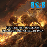 Pain and Pleasure Sticker is your daily reminder that every choice pulls you toward growth or comfort. This bold Pain vs pleasure motivation sticker fuels focus, while the Pleasure or pain mindset decal sharpens decision-making. Featuring a powerful Motivation through pain quote sticker message and Discipline over comfort inspirational sticker energy, it drives action daily. Own your edge now — Add to cart.